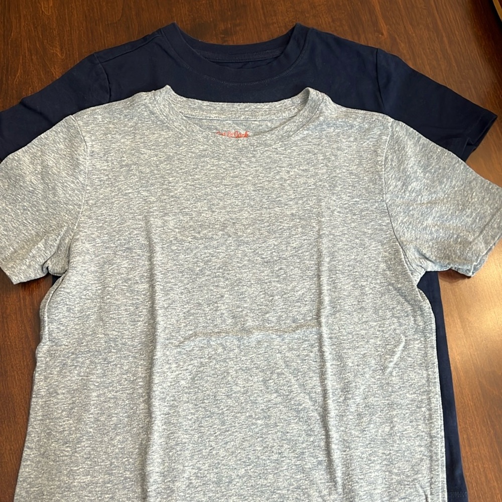 2 CAT & JACK BOYS TEES. Size M (8/10). Navy/Blue Tweed